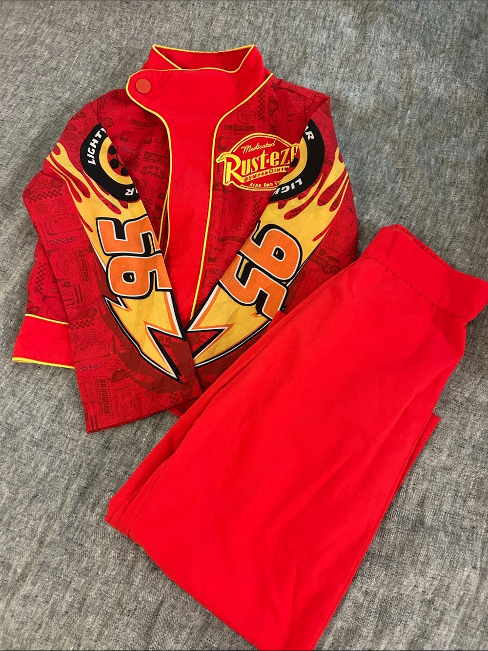 Disney Lightning McQueen Red Race Suit Costume - Rust-eze Design